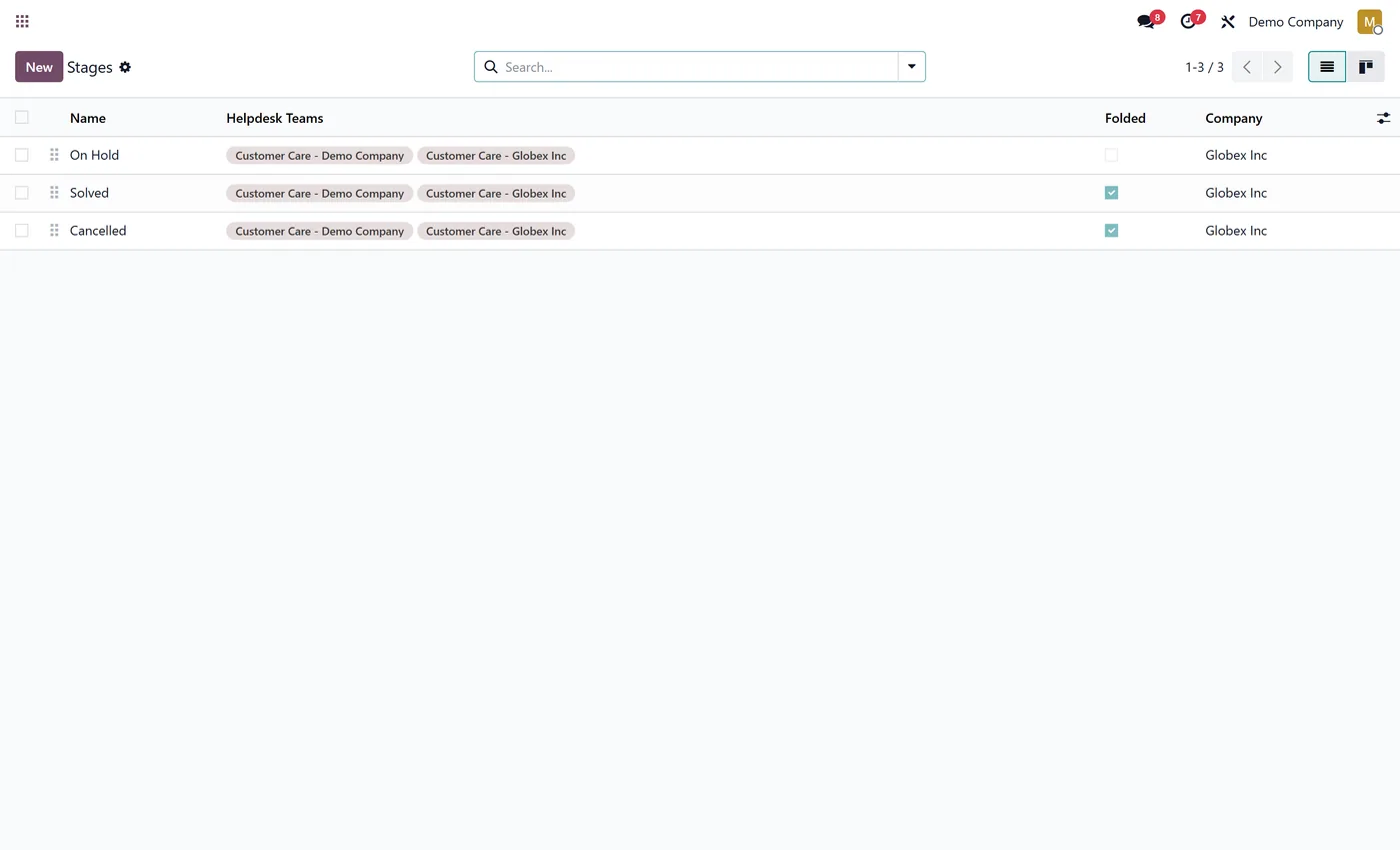 Company-Wise Stages: Helpdesk for Odoo, helpdesk stages company on Odoo 17