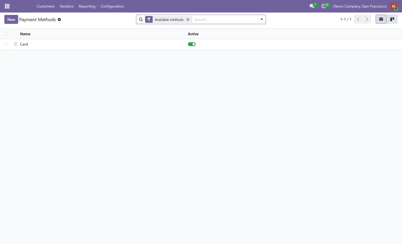 HyperPay Payment Gateway for Odoo, payment methods