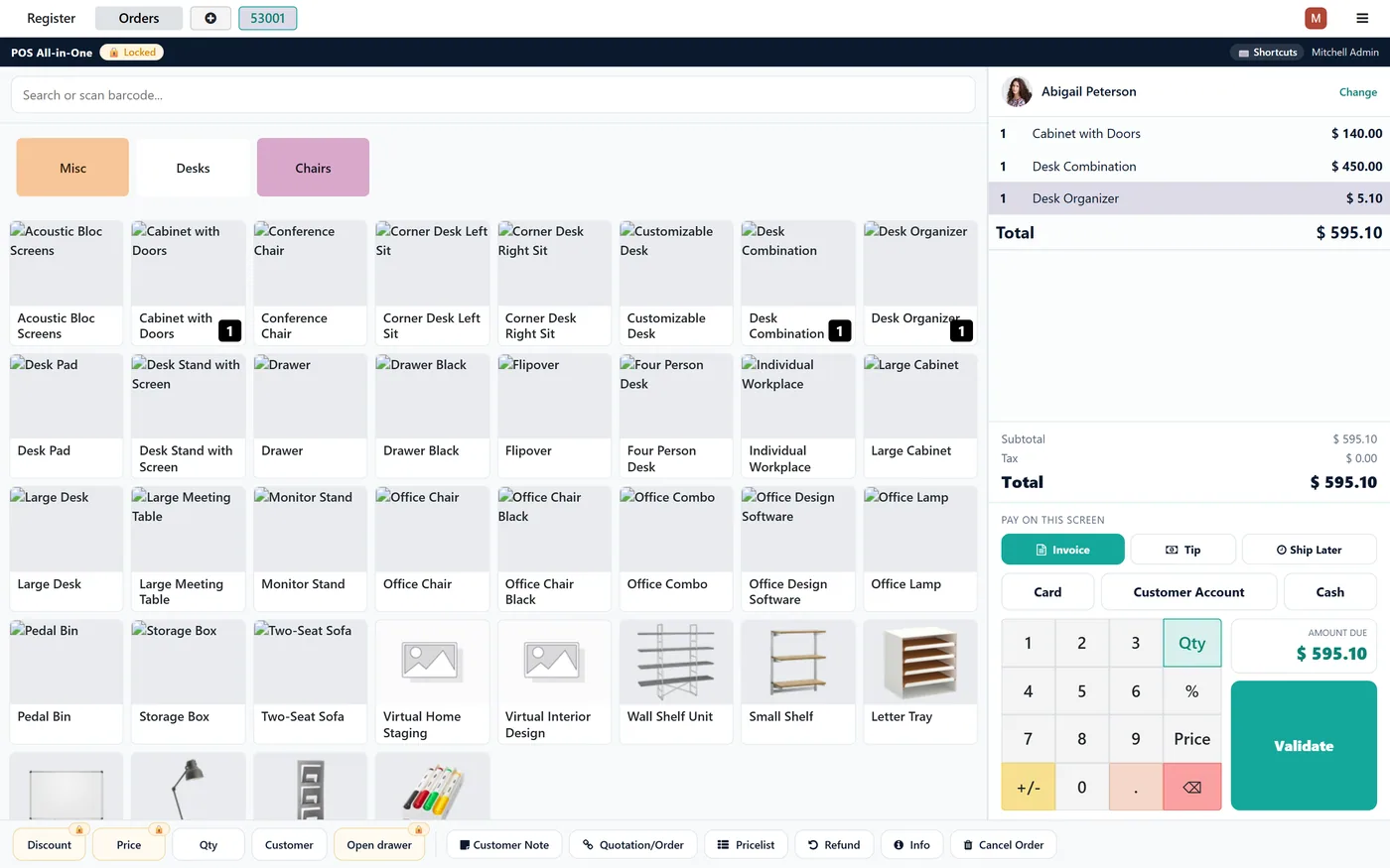 POS All-in-One for Odoo, inline options on Odoo 17