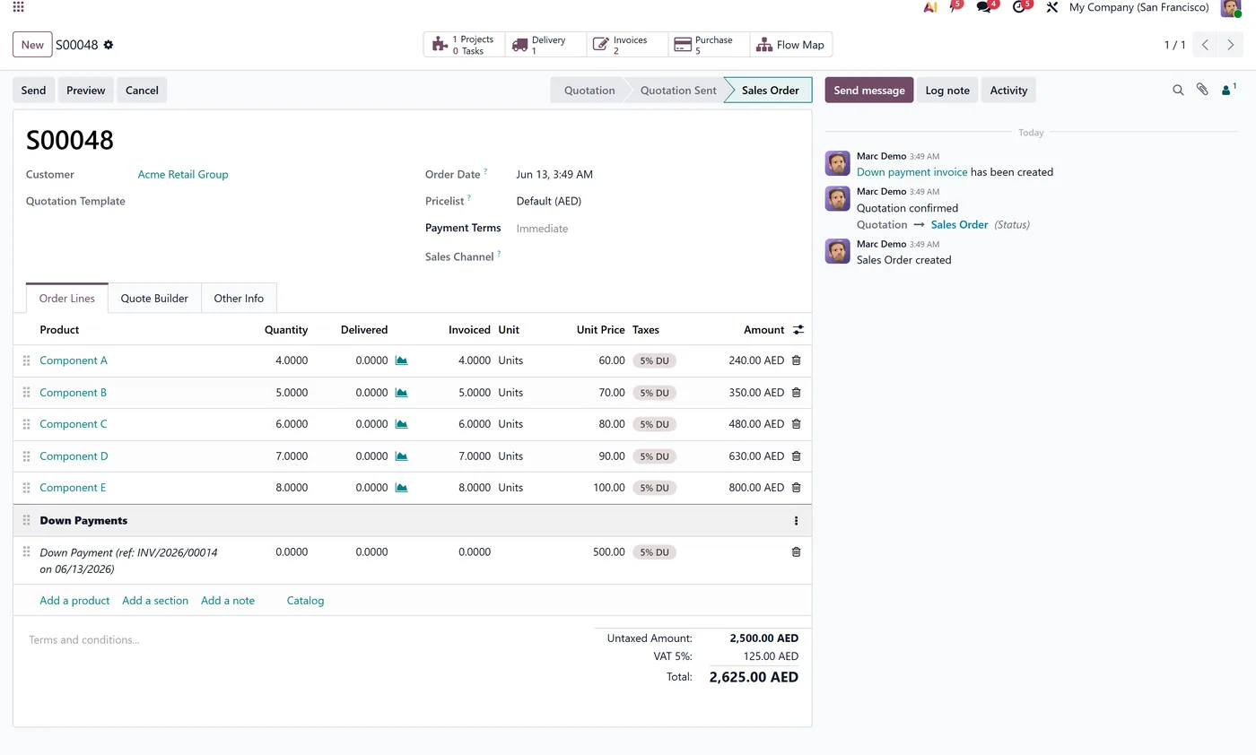 Transaction Flow Visualizer for Odoo, smart button on Odoo 18