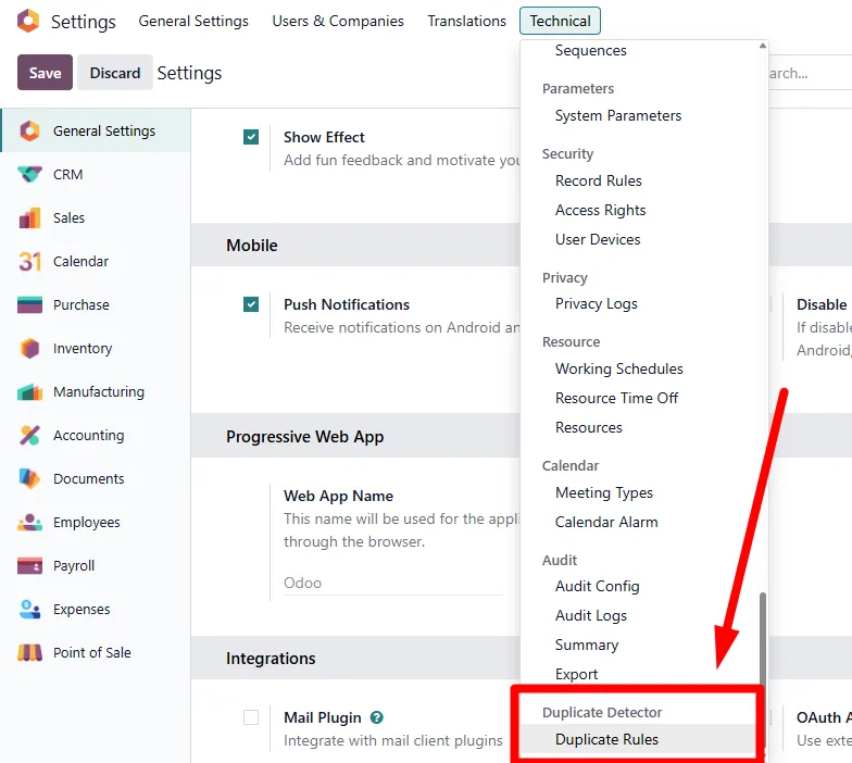 Duplicate Record Detector for Odoo, screenshot 1 on Odoo 19