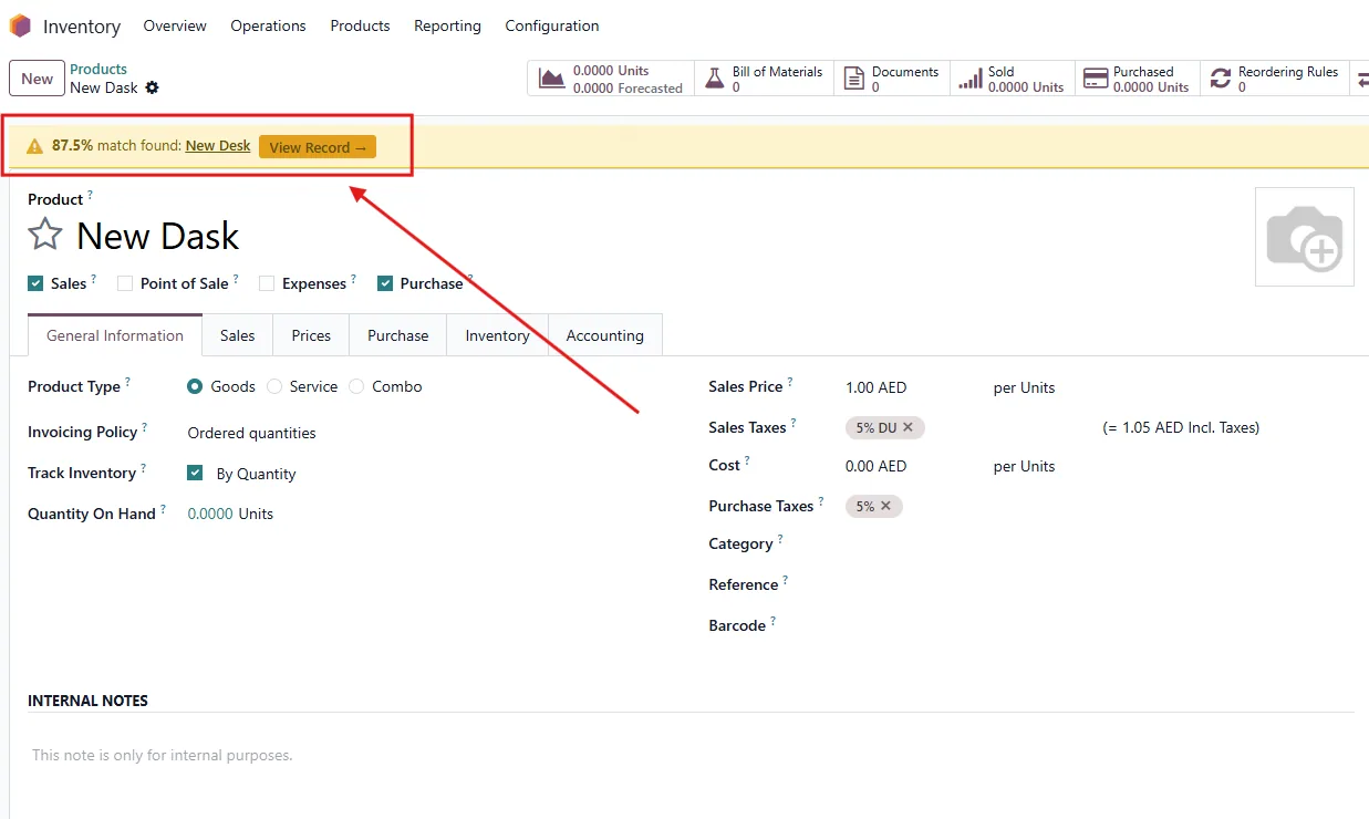 Smart Duplicate Detector for Odoo, screenshot 1 on Odoo 18