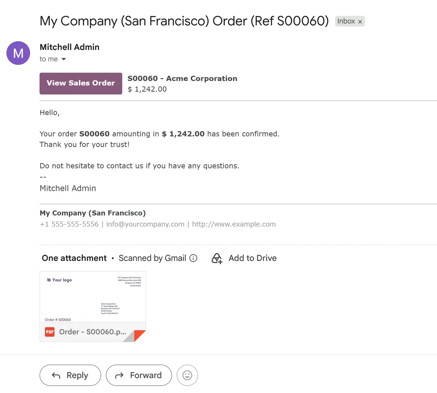 Smart Mail Rebrand + Custom Footer for Odoo, Screenshot 3