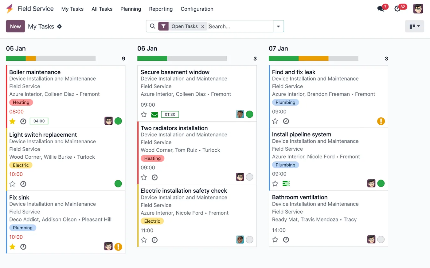 Odoo field service, field service hero image