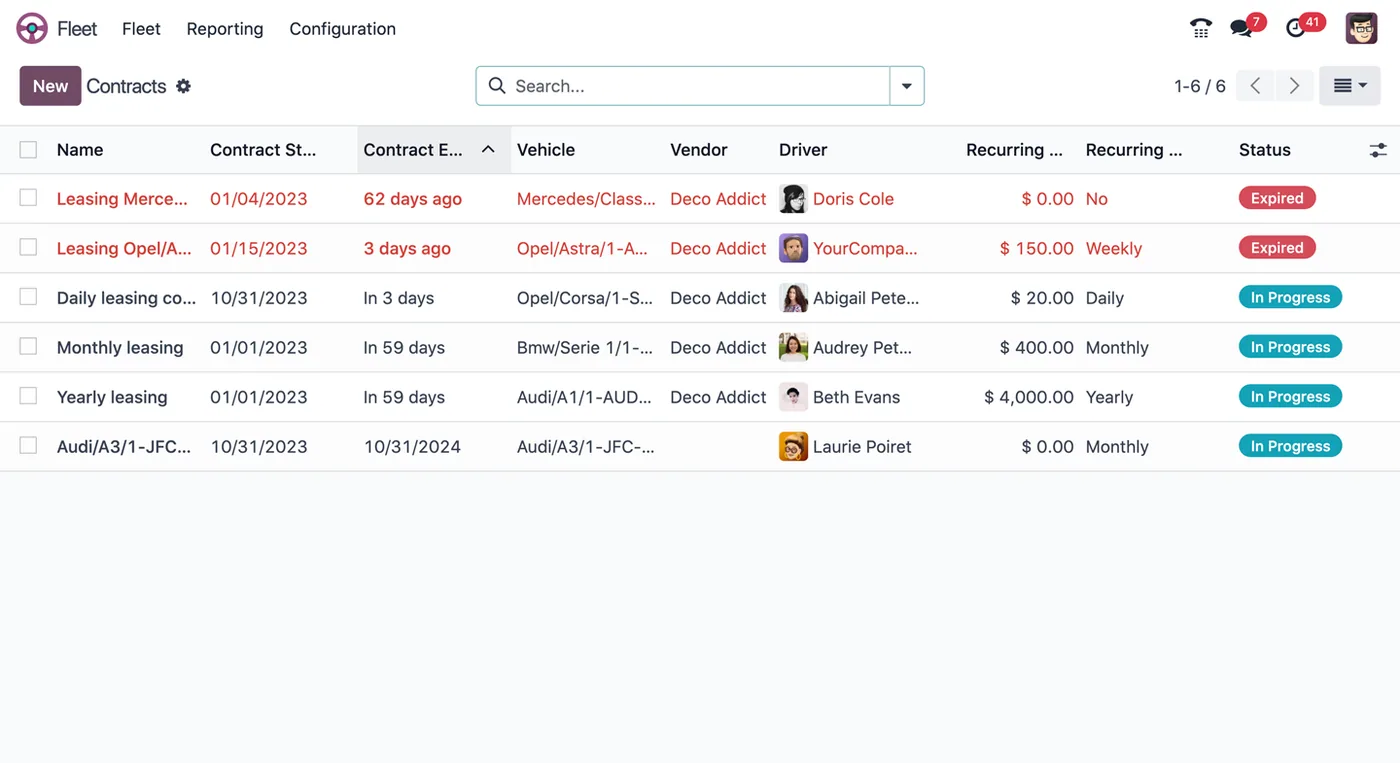 Odoo fleet, hero banner