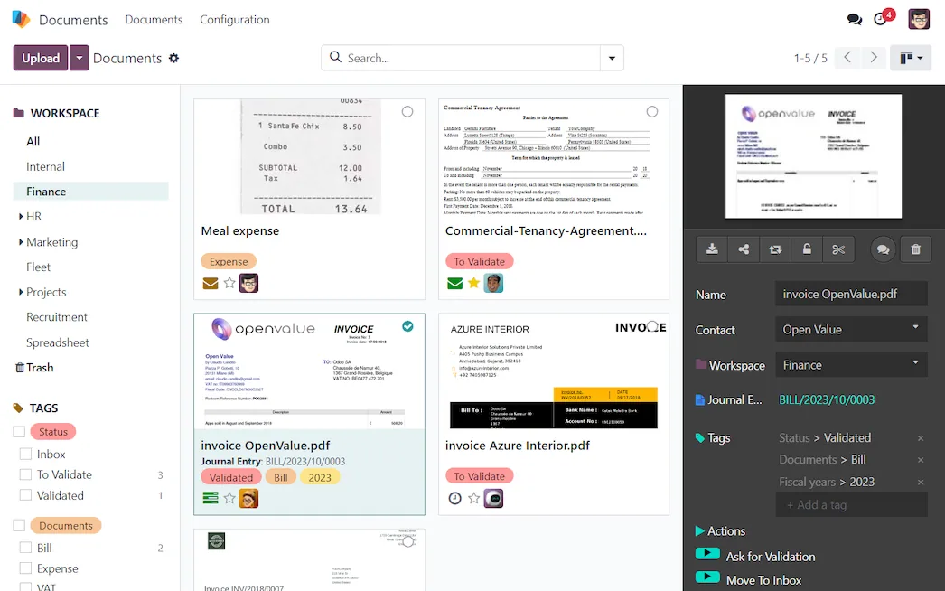Odoo documents sign, overview