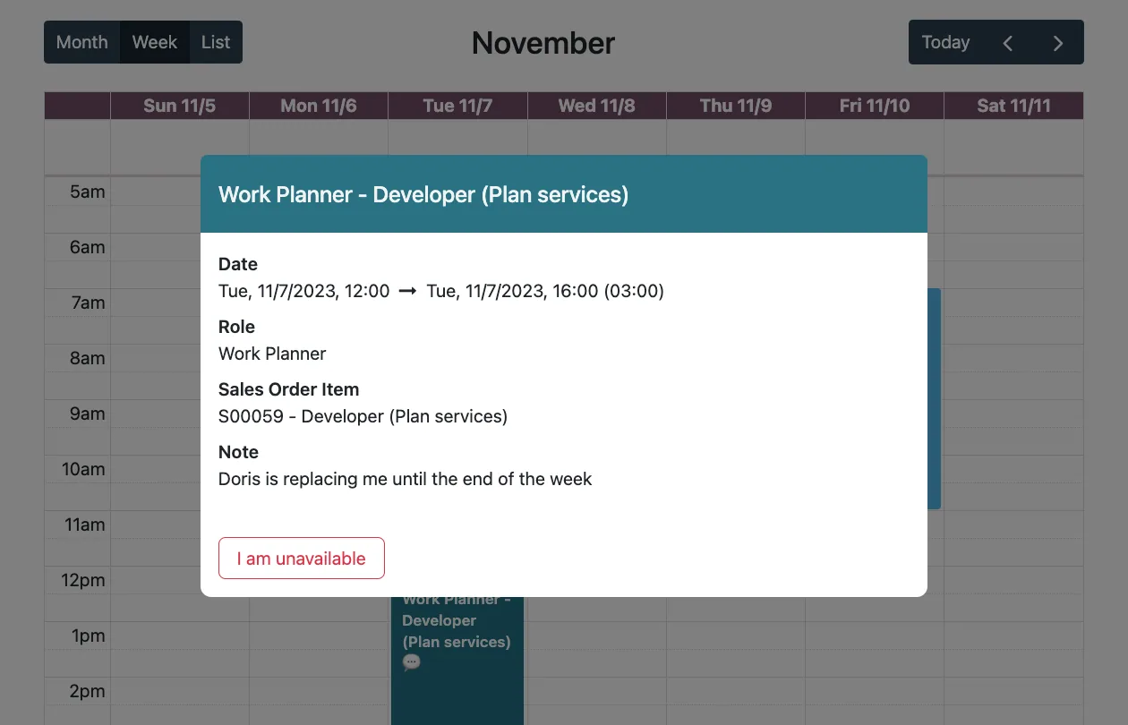 Odoo approvals planning, planning shift swapping