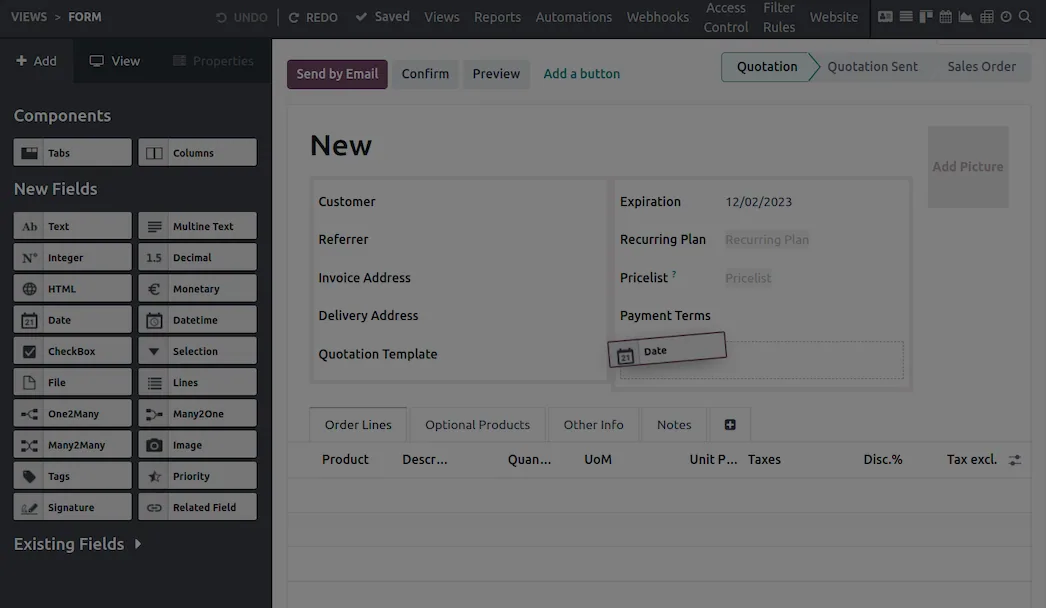 Odoo studio, overview