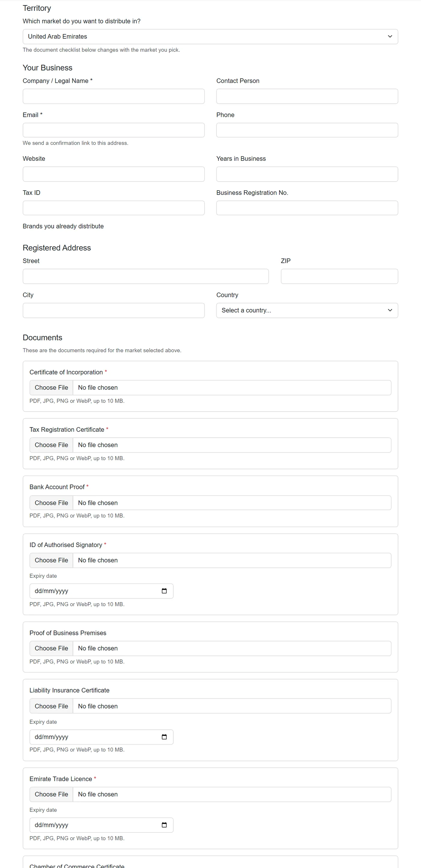 Distributor Onboarding Portal for Odoo, apply checklist