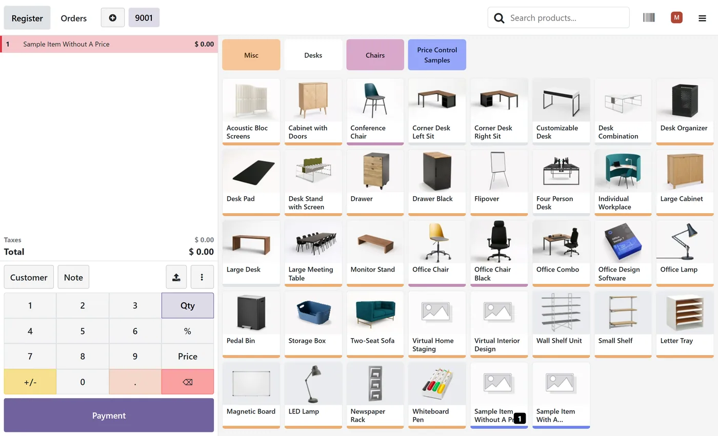 POS Zero Price Block for Odoo, pos blocked line