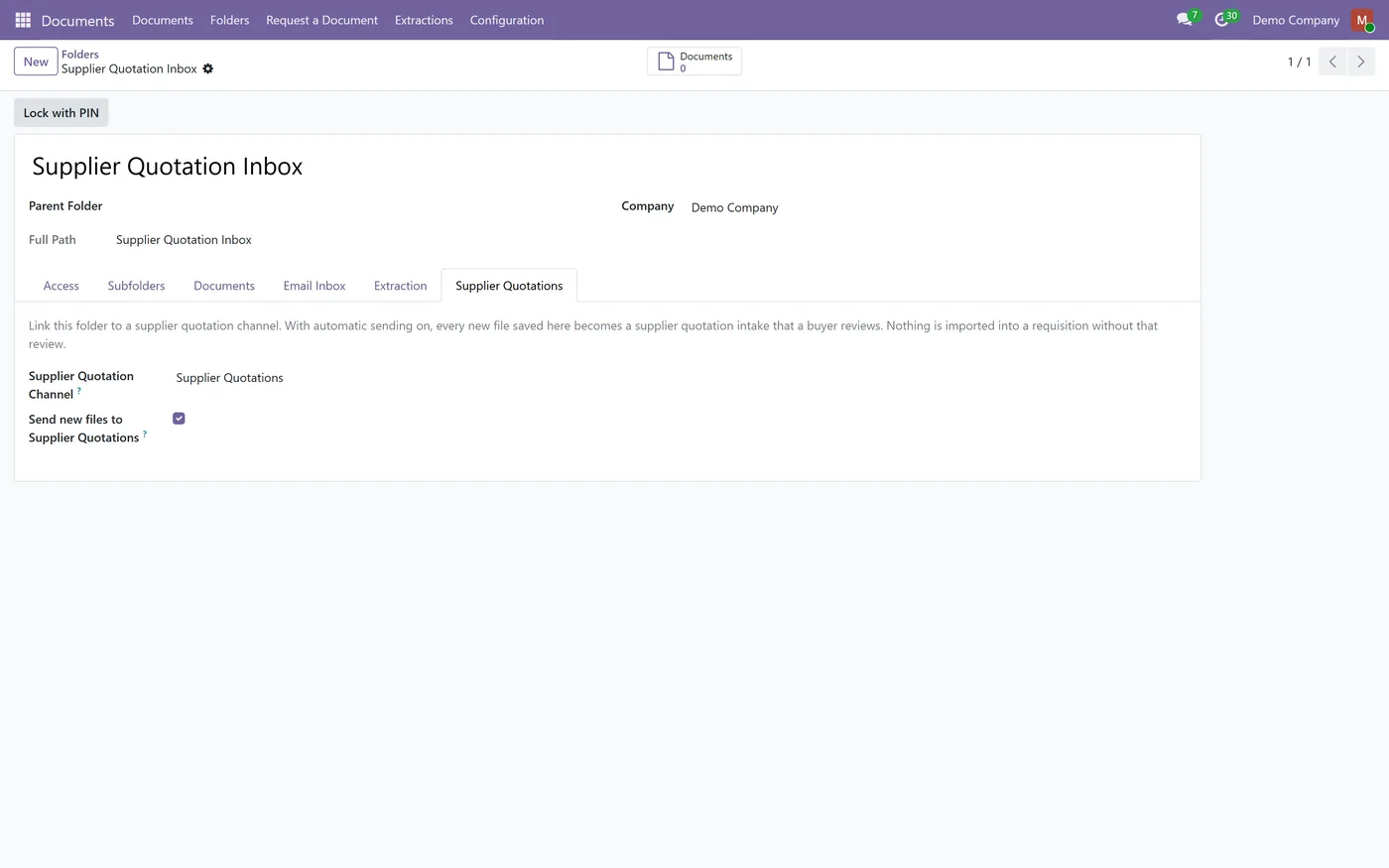 Supplier Quotation AI Reader for Odoo, watched folder